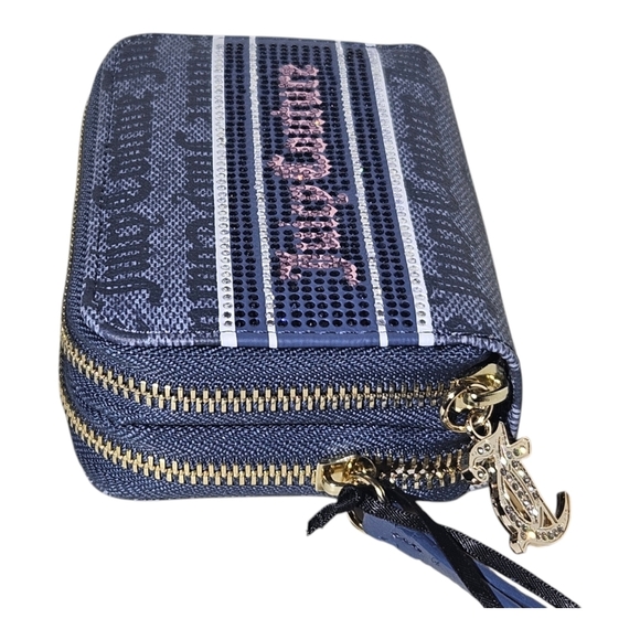 Juicy Couture Blue Wallet with Striped Design and Silver Charm - Picture 5 of 13
